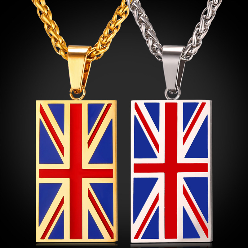 Gold UK Flag Necklace Pendant for Men Women Stainless Steel Square/Heart Shaped Flag of the United Kingdom 18K Gold Plated Jewelry
Gold UK Flag Necklace Pendant for Men Women Stainless Steel Square/Heart Shaped Flag of the United Kingdom 18K Gold Plated Jewelry