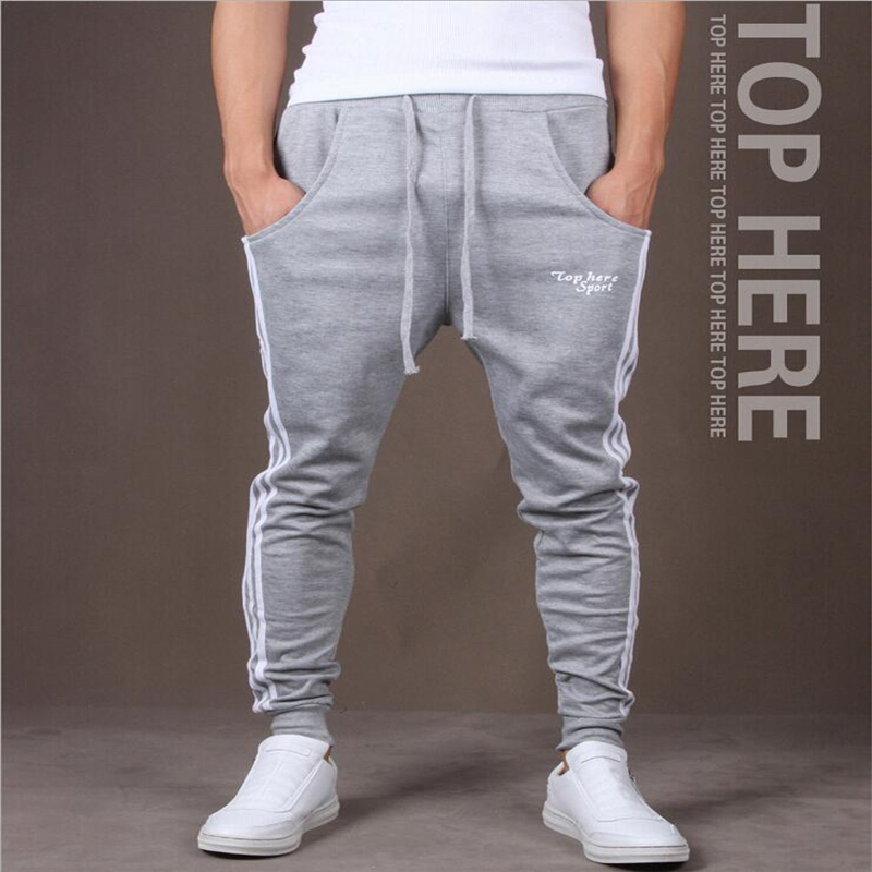 Wholesale-Hot New Fashion Casual Skinny Mens Track Pants Skinny Harem Sweatpants Tracksuit Bottoms Pants Trousers casual Pants