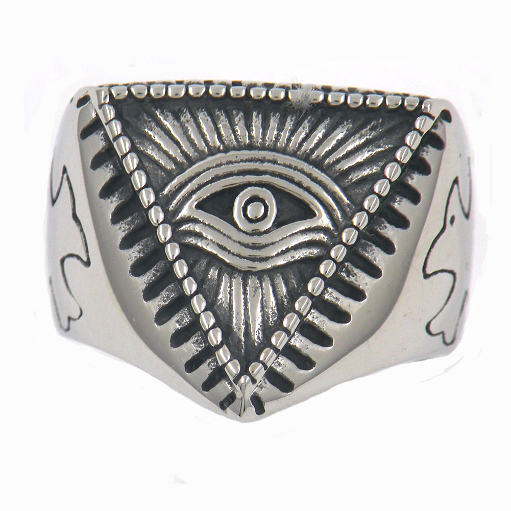 FANSSTEEL stainless steel mens or wemens jewelry free masonary TRINGLE ALL SEEING EYE GOD'S WITH CROSS MIRACLE RING 12W05
FANSSTEEL stainless steel mens or wemens jewelry free masonary TRINGLE ALL SEEING EYE GOD'S WITH CROSS MIRACLE RING 12W05