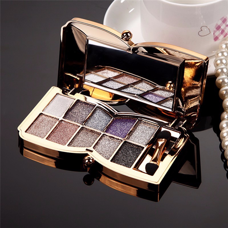 Professional Eye Makeup 10 Colors Eyeshadow Palette Gold Smoky Cosmetics Makeup Palette Diamond Bright Glitter Eye Shadow, As shown
Professional Eye Makeup 10 Colors Eyeshadow Palette Gold Smoky Cosmetics Makeup Palette Diamond Bright Glitter Eye Shadow, As shown