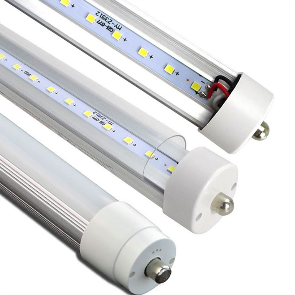 8ft led tube light US Stock 8 feet 8ft single pin t8 FA8 LED bulb Lights 45W 4800Lm LEDs Fluorescent Tubes Lamps 85-265V garage shop warehouse