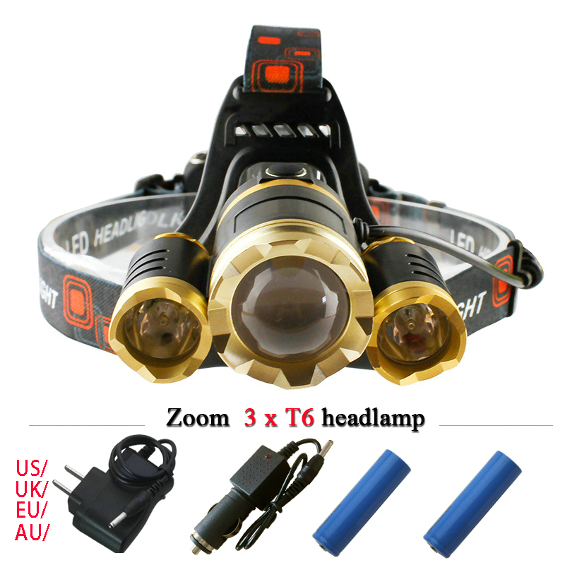 3 CREE XM L T6 led headlamp headlight 9000 lumens led head lamp camp hike emergency light fishing outdoor equipment
3 CREE XM L T6 led headlamp headlight 9000 lumens led head lamp camp hike emergency light fishing outdoor equipment