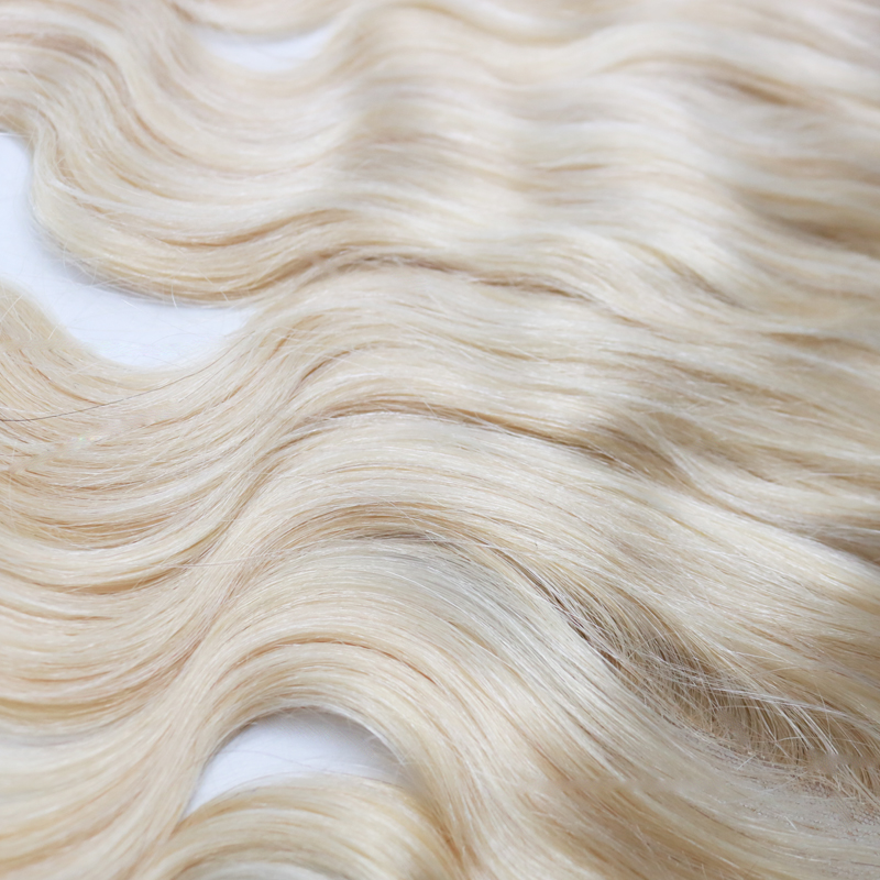 Hot Sell 613 Full Blonde Brazilian Remy Human Hair Lace Frontal Closure Free Part Body Wave 13x4 Bleached Knots Baby Hair