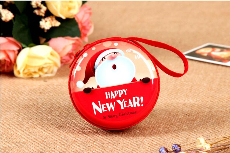 Funny Cute Girl Pula Coin Purse Round Tin Box Coin Bag Tinplate Zipper Bag Women Purse Headset Creative Coin Bag