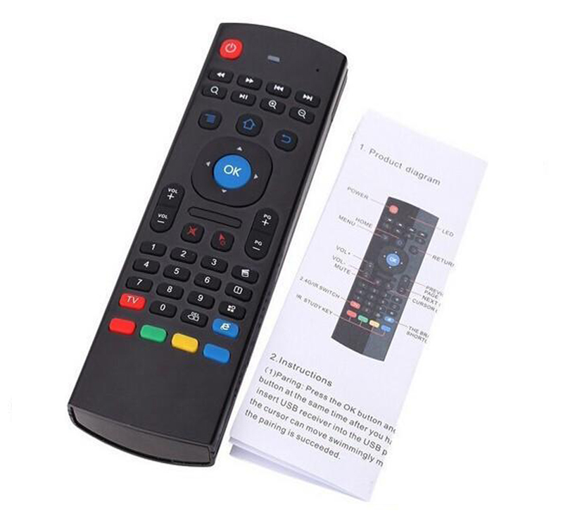 MX3 Voice Controller Air Fly Mouse 24GHz Wireless Smart Keyboard Remote With Black Light and Mic for Android TV Box