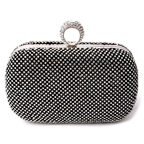 Top quality NEW Rhinestones women clutch bags diamonds finger ring evening bags crystal wedding bridal handbags purse bags holder