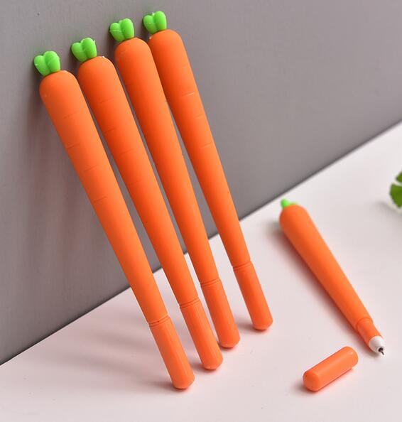 5000pcs/lot Creaive Carrot Roller Ballpoint Pen 0.5mm Orange Vegetable Shape Stationery Christmas Gift