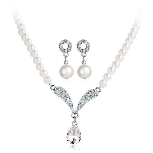 Fine Accessories Jewelry sets Pearls Rhinestones Bridal Wedding Chokers Chains Necklaces Circle Angel Wings Drop Dangle Earrings For Women, Silver
Fine Accessories Jewelry sets Pearls Rhinestones Bridal Wedding Chokers Chains Necklaces Circle Angel Wings Drop Dangle Earrings For Women, Silver