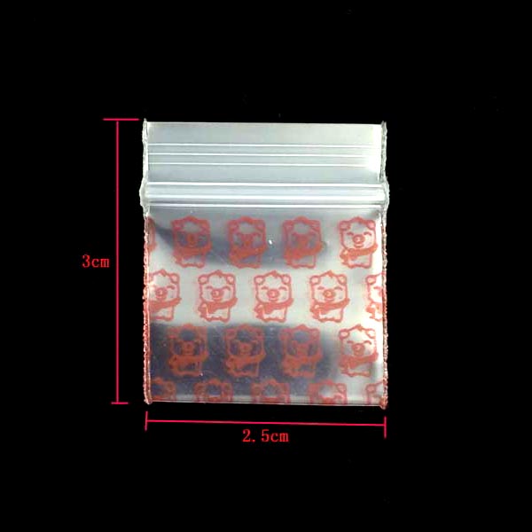ziplock bags for dry herb 100 Pcs/Lot 2.5 x3 CM Patterned Plastic Packaging Bags Small Bag PE Poly Bag