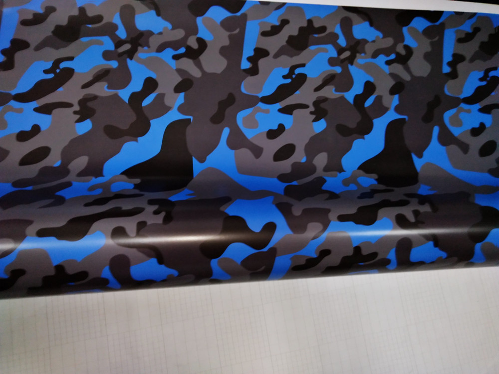 Arctic Blue Snow Camo Car Wrap Vinyl With Air Release Gloss / Matt Camouflage covering Truck boat graphics self adhesive 1.52X30M (5x98ft)