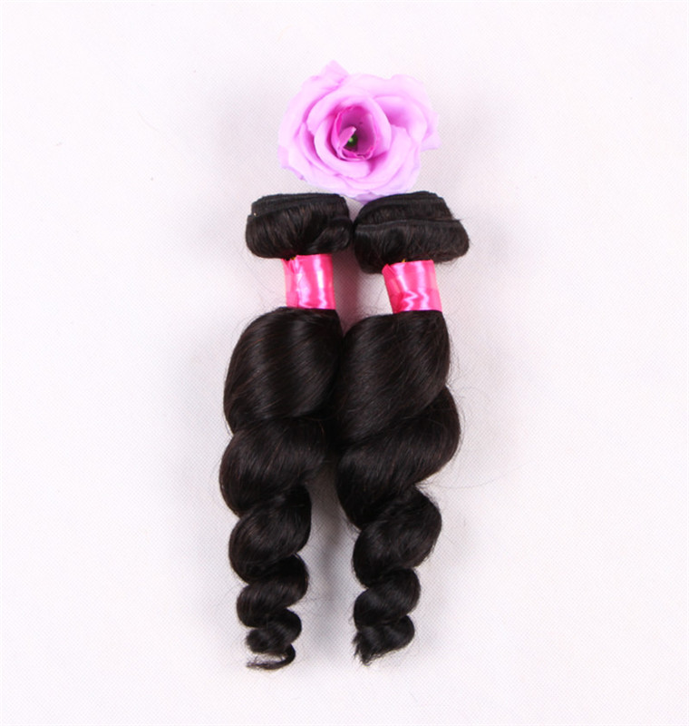 Brazilian virgin hair loose wave unprocessed brazilian human hair bundle extension brazilian loose wave machine double weft