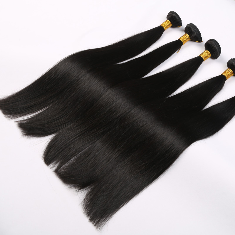 Natural Color 1B Human Hair Weave Bundles Peruvian Hair Extensions Straight Hair 8inch-30inch 100%Unprocessed Cheap Wholesale