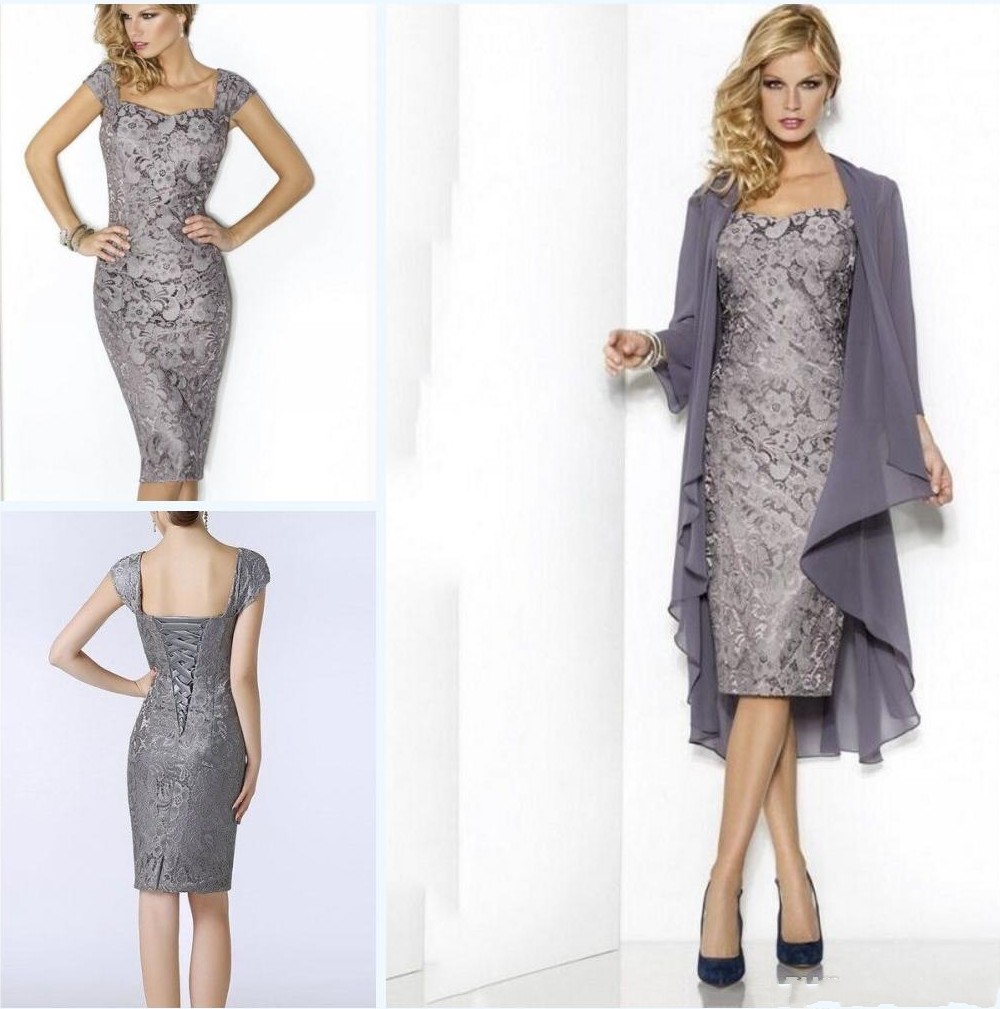 Elegant Sweetheart Knee Length Sheath Lilac Lace Mother Of The Bride Groom Dresses with Jackets Moms Evening Gowns
Elegant Sweetheart Knee Length Sheath Lilac Lace Mother Of The Bride Groom Dresses with Jackets Moms Evening Gowns