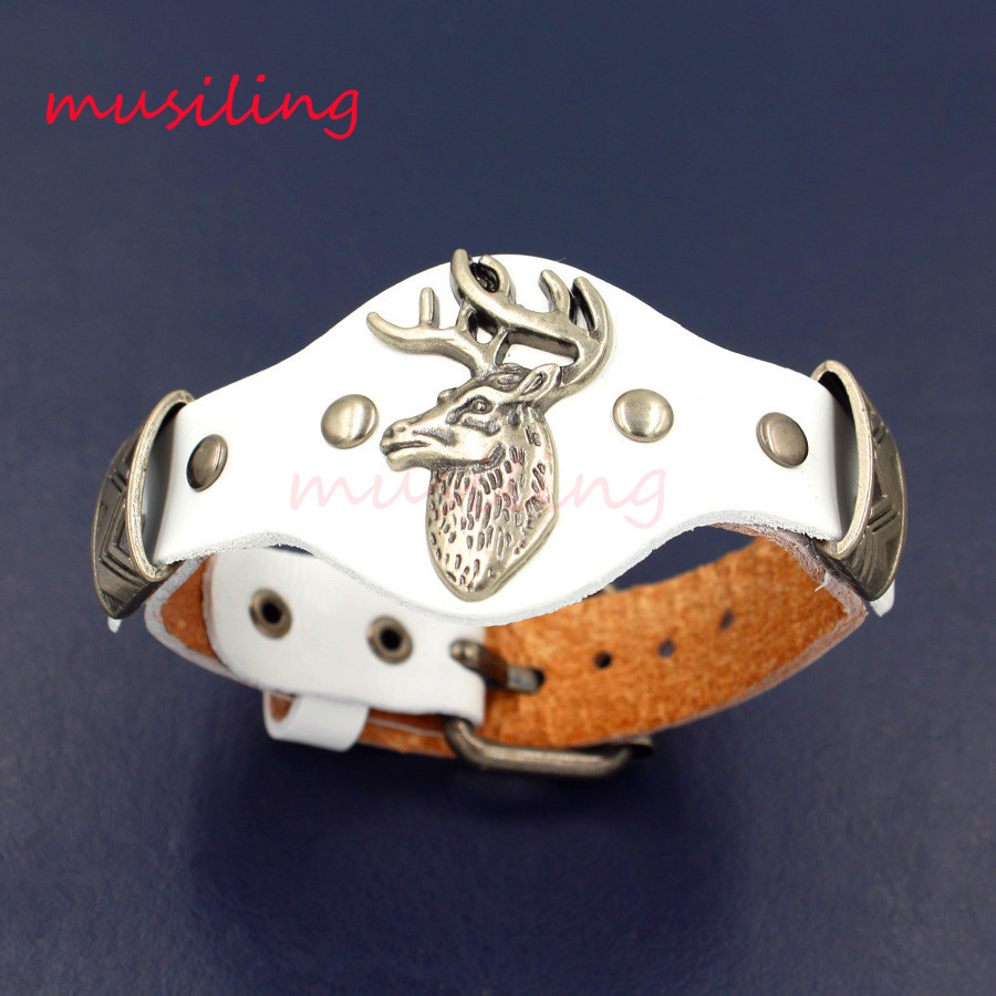 Leather Bracelet Deer Elk Wapiti Watch Watchband Design Adjustable Charms Bangle Punk Rock Hiphop Amulet Fashion Jewelry
Leather Bracelet Deer Elk Wapiti Watch Watchband Design Adjustable Charms Bangle Punk Rock Hiphop Amulet Fashion Jewelry