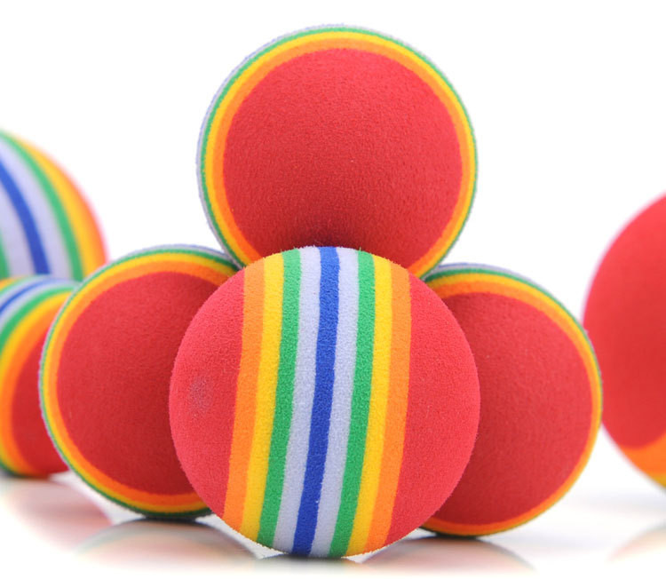 Diameter 35mm interesting Pet Toy dog and cat Toys Super cute Rainbow Ball Cartoon plush toy IA602