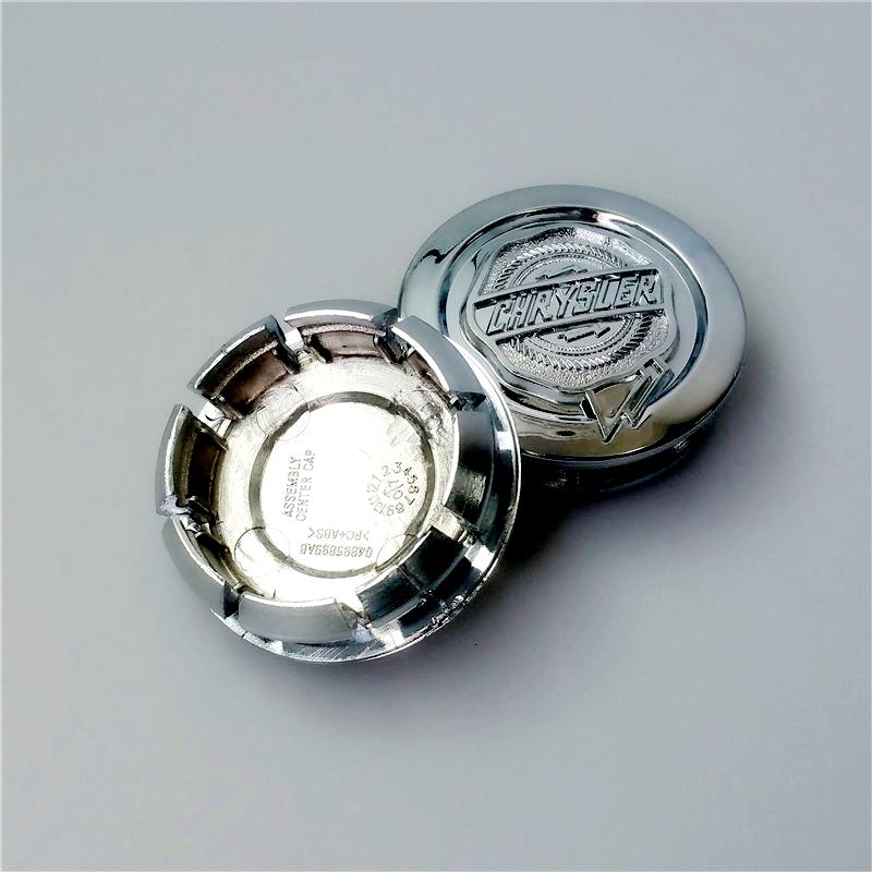 High Quality ABS 04895899AB 4Pcs 54mm Silver Chrysler 300C Alloy Wheel Center Hub Cap Cover Badge Emblem Car Styling Accessories