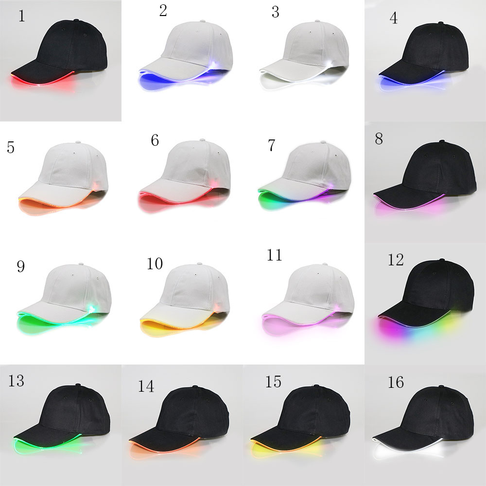 Halloween big children man woman LED Cap cotton Baseball hat fashion Glowing peaked cap C2563