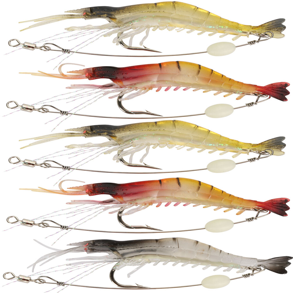 Gaining 5pcs/lot 9cm/6g Soft Fishing Lure Shrimp Luminous Artificial Bait With Swivel 3 Colors Fishing Lures Baits
Gaining 5pcs/lot 9cm/6g Soft Fishing Lure Shrimp Luminous Artificial Bait With Swivel 3 Colors Fishing Lures Baits