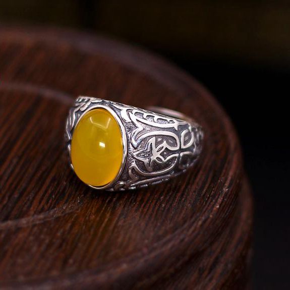 Art Deco Vintage 925 Sterling Silver 10x14.5mm Oval Cabochon Semi Mount Ring Fine Silver Charm Jewelry Setting
