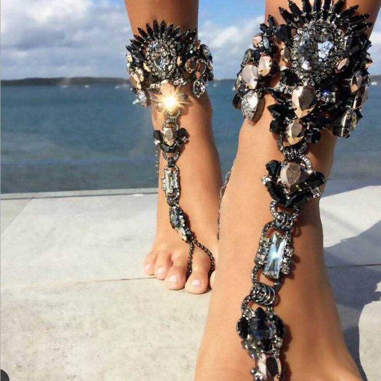 Summer Style Women Big Gemstone Ankle Bracelet Sandal Sexy Leg Chain Boho Crystal Beach Anklet Statement Jewelry YT
Summer Style Women Big Gemstone Ankle Bracelet Sandal Sexy Leg Chain Boho Crystal Beach Anklet Statement Jewelry YT