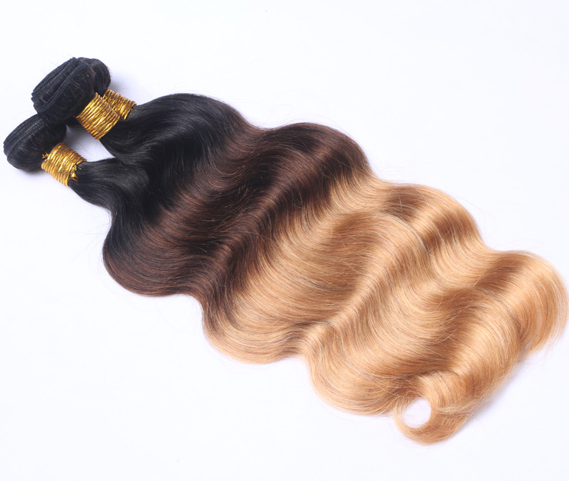 Wholesale Price High Quality Color 1B/4/27 Virgin Hair Weaves Brazilian Body Wave Human Hair Extensions Remy Hair Bundles