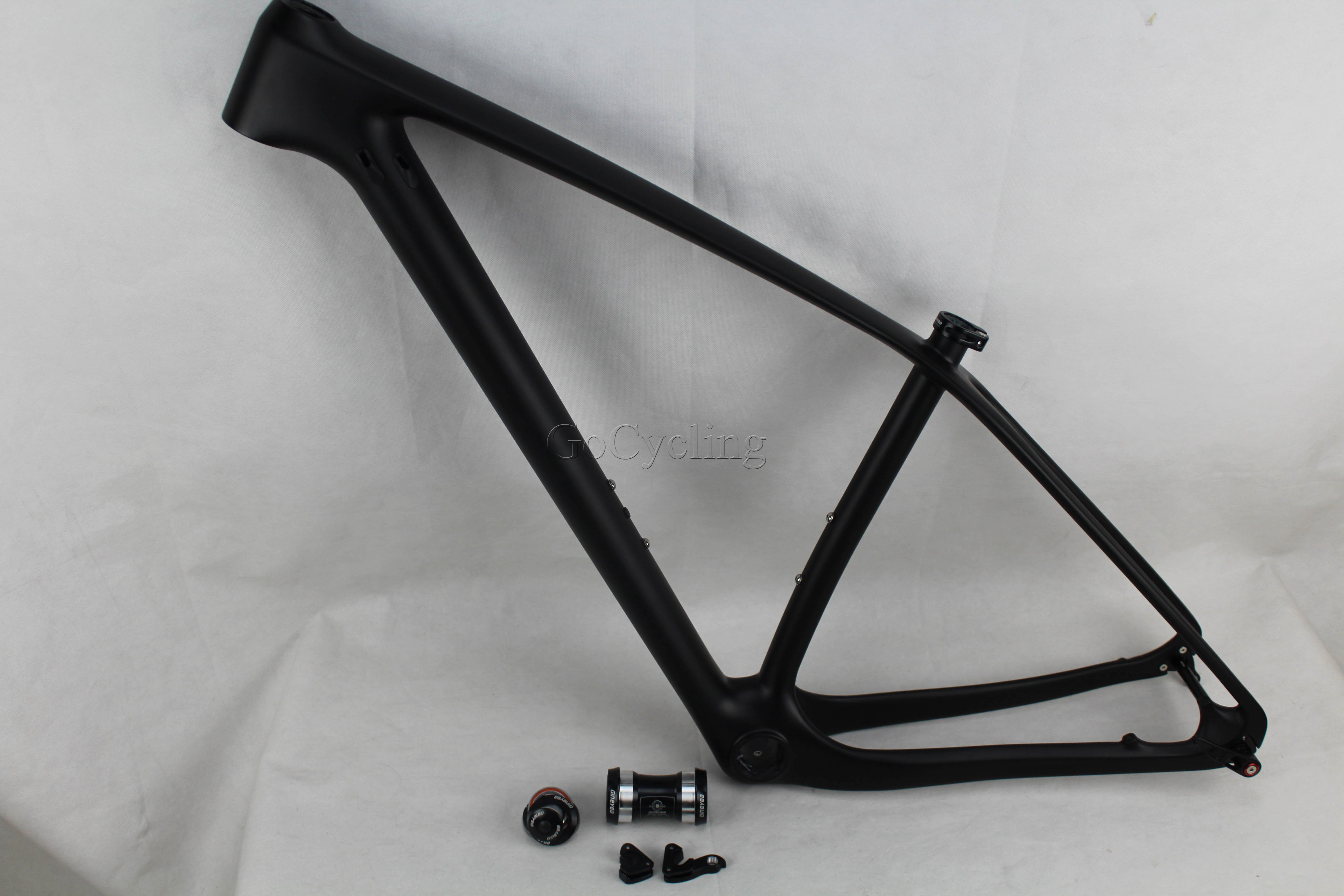 MTB frame 29er T800 full carbon frame 142x12 thru axle MTB carbon frame 29er 135x9 compatible, Black
MTB frame 29er T800 full carbon frame 142x12 thru axle MTB carbon frame 29er 135x9 compatible, Black