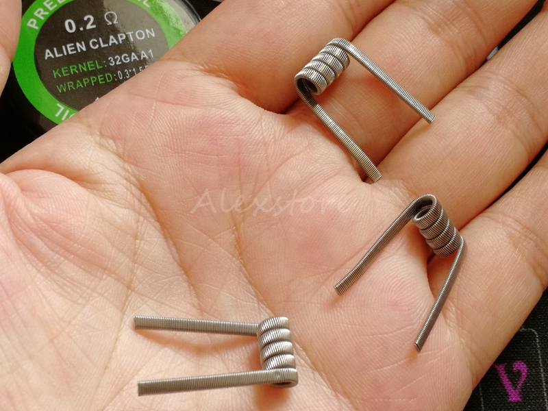 Alien clapton pre-built coil 0.3*1.5 FLAT+32GA 0.2ohm premade coils wrap prebuilt heating wires for vape rda rba tank
Alien clapton pre-built coil 0.3*1.5 FLAT+32GA 0.2ohm premade coils wrap prebuilt heating wires for vape rda rba tank
