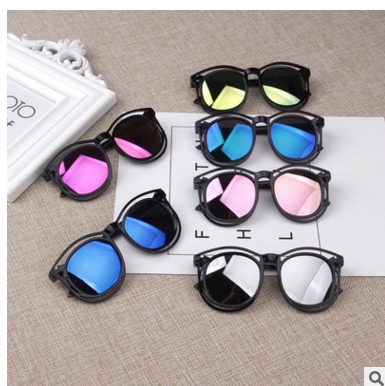 2017 New Kids Children Sunglasses Double Frame Hollow Design Sun glasses For Boys Girls Colorful Reflective Baby Goggle Z260305