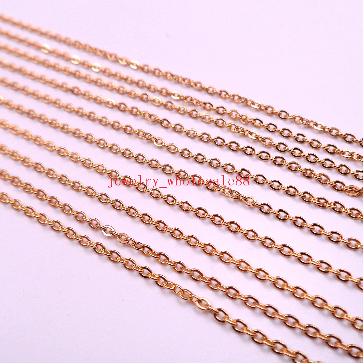 Hot selling 50meter/Roll wholesale Jewelry Finding Chain Gold Stainless Steel Strong thin 2mm Links soldered Flat Link Oval Chain JEWLERY