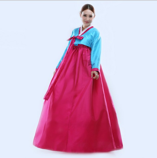 Q228 2016 New Arrive Fashion Korean Hanbok Traditional Korean Dresses Korean Dance Costumes Free Shipping