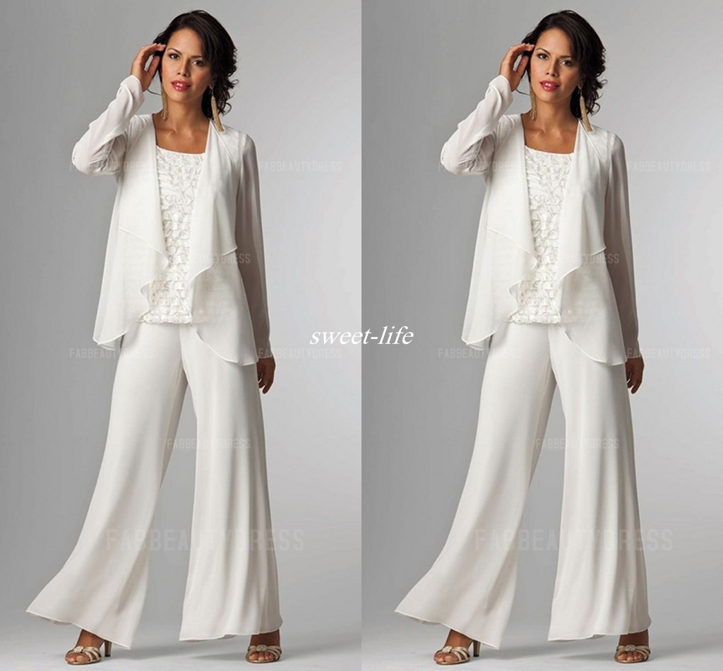 White Chiffon Lady Mother Pants Suits Mother of The Bride Groom mother bride pant suits With Jacket Women Party Dresses Trouser Suits
White Chiffon Lady Mother Pants Suits Mother of The Bride Groom mother bride pant suits With Jacket Women Party Dresses Trouser Suits