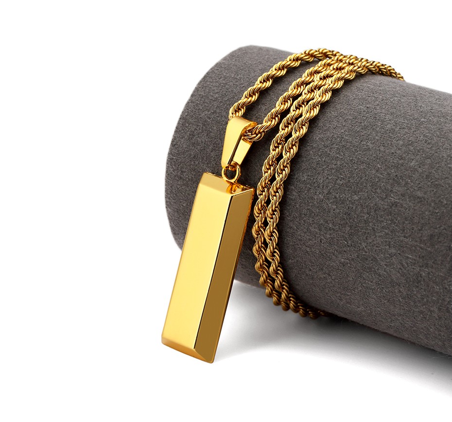 Men Cube Bar Bullion Necklace Pendant Gold Hip Hop Dance Charm Franco Twisted Chain Hip Hop Golden Jewelry
Men Cube Bar Bullion Necklace Pendant Gold Hip Hop Dance Charm Franco Twisted Chain Hip Hop Golden Jewelry