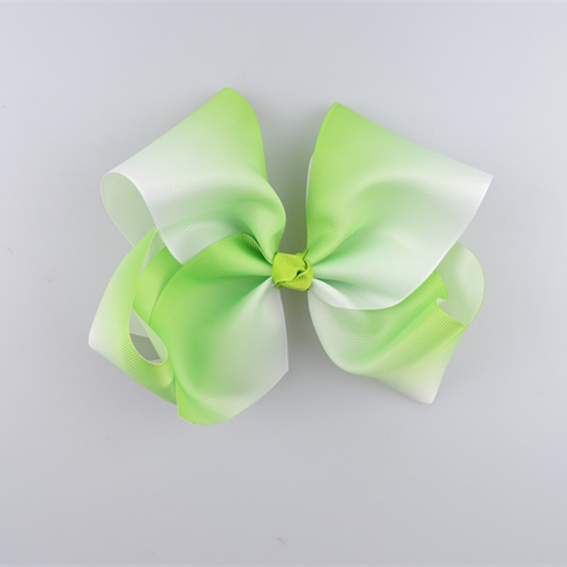 10pcs 18cm jojo Pastel flora ombre ribbon hair bows Alligator clips Rainbow Striped Dance Cheerleader Pageant hair bobbles Accessory HD3476