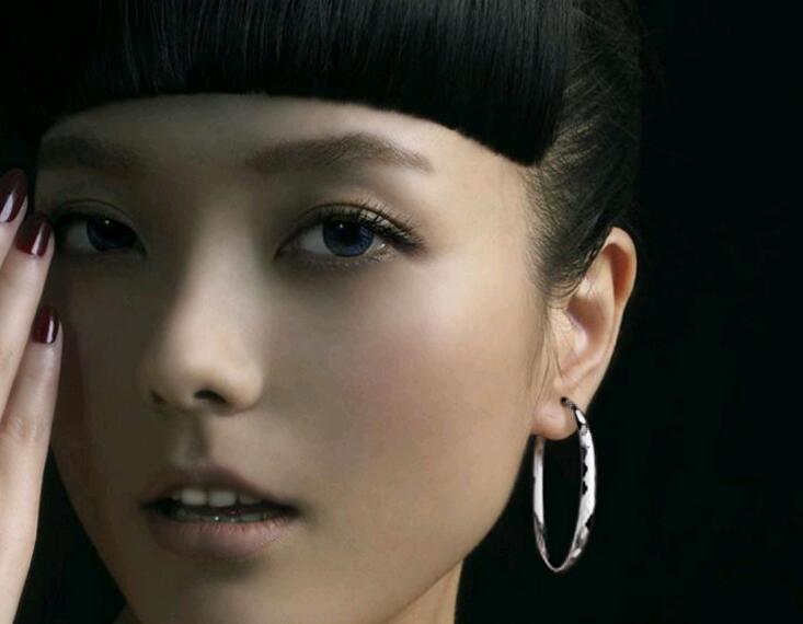 Fashion Exaggerated Big Circle Earring 1pcs 925 Solid Sterling Silver Huggies Hoop Earrings White Gold Plated Jewelry