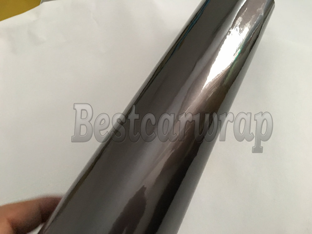 Gunmetal Metallic Gloss Gray Vinyl Car Wrap Film With Air Release Antrazit Glossy Grey candy Car Covering stickers SIZE: 1.52*20M/ 5x67ft