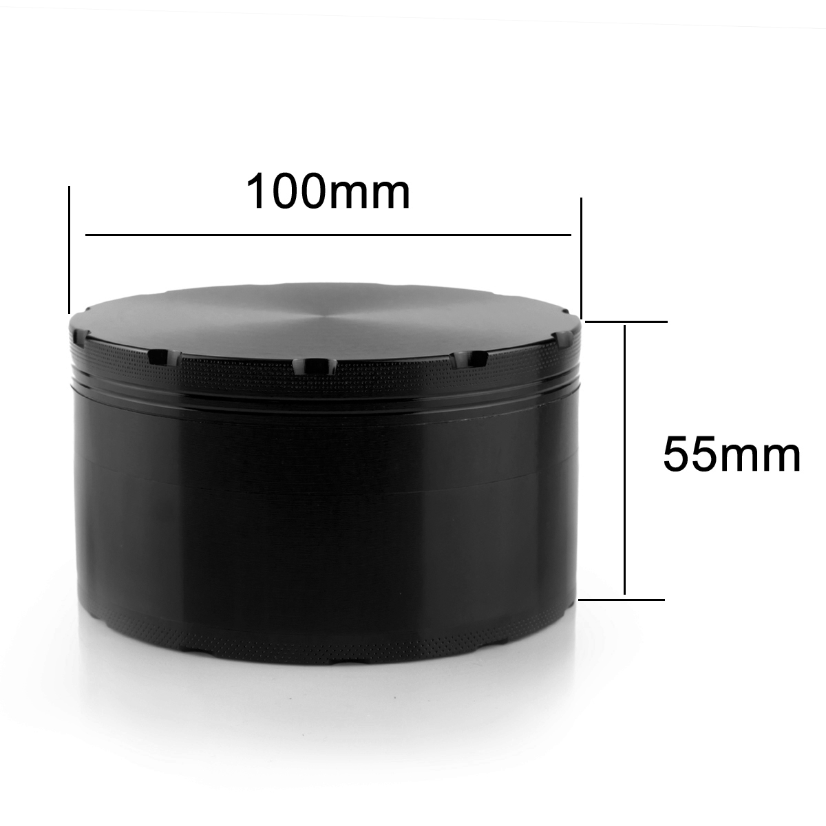 Formax420 Big Size 100mm X 55mm 4 Layers Zinc Alloy Grinder Herb Crusher Spice Muller Black Color Available 322