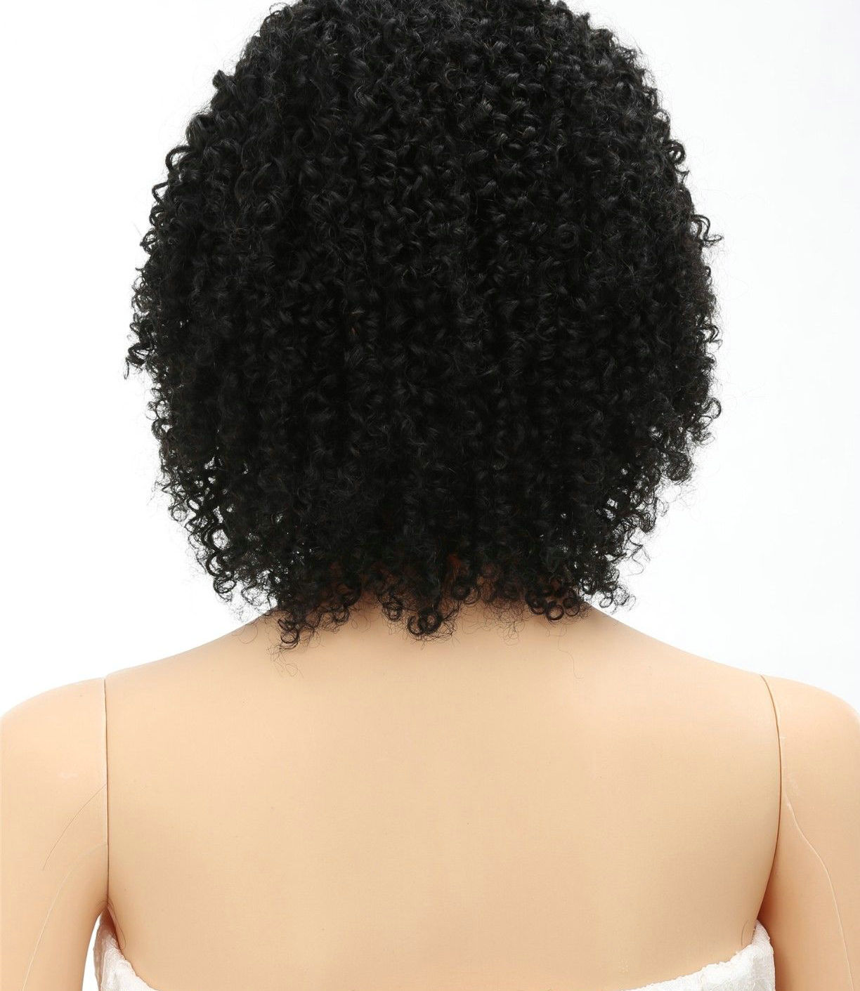 African american Daily human hair wig Short brazilian kinky curly virgin remy afro lace front wigs for black women Fast express pixie cut bob two unit