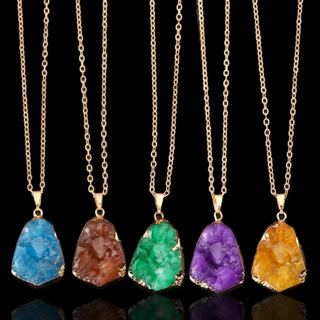 New Irregular Pendant Necklaces Natural Stone Quartz Crystal Necklace Slice Pendant Chain Necklace Jewelry Hot Selling 2017
New Irregular Pendant Necklaces Natural Stone Quartz Crystal Necklace Slice Pendant Chain Necklace Jewelry Hot Selling 2017
