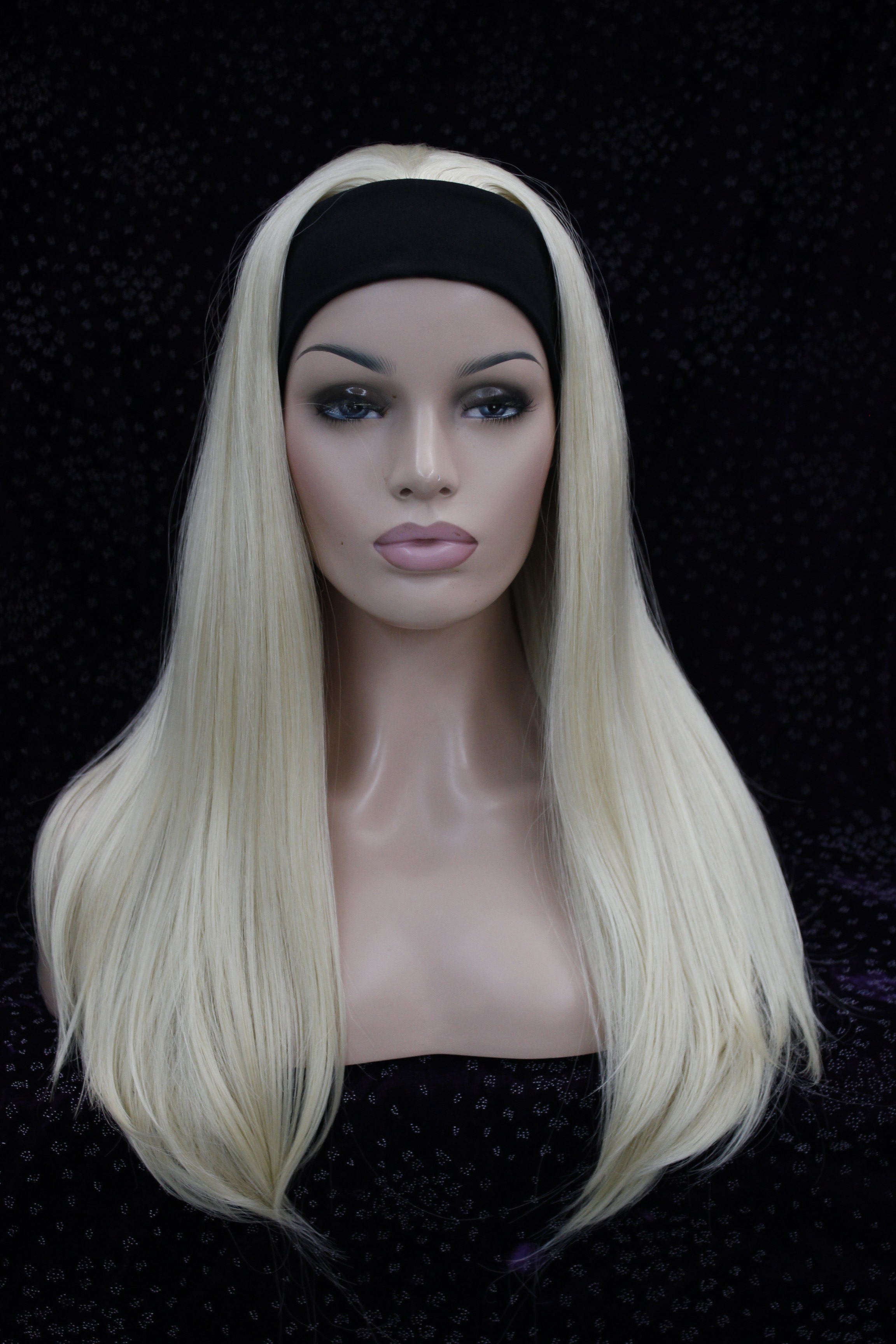 Hivision 2017 New fashion 3/4 wig with headbands Blonde straight synthetic women's half hair wigs
Hivision 2017 New fashion 3/4 wig with headbands Blonde straight synthetic women's half hair wigs