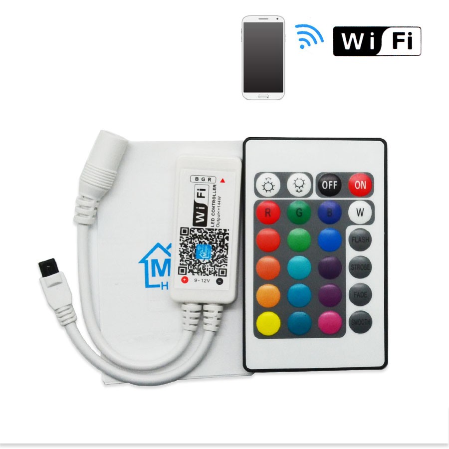 LED MIni WIFI RGB controller RGBW Controller with 24key remote IOS/Android Mobile Phone wireless for RGB / RGBW LED Strip DC5-12V
LED MIni WIFI RGB controller RGBW Controller with 24key remote IOS/Android Mobile Phone wireless for RGB / RGBW LED Strip DC5-12V