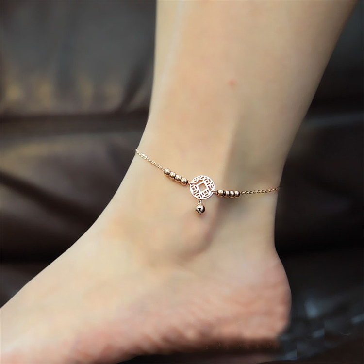 HOT Little Bell Anklet Bracelet Rose Gold Titanium Steel Women Girl Lover Barefoot Anklet Fashion Foot Chain Jewelry
HOT Little Bell Anklet Bracelet Rose Gold Titanium Steel Women Girl Lover Barefoot Anklet Fashion Foot Chain Jewelry