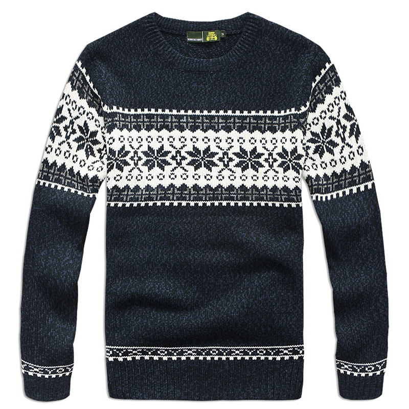 Wholesale- 70% Wool 3 Color Men Pullover Sweaters Winter Long Sleeve Casual Fashion Man Sweater Blue White Coffee A2990
