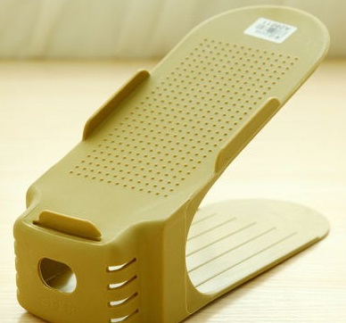 Plastic Shoes Rack Double Layer Integrated Shoe Holder Shelf Modern Style Shoe Storage Rack 25cm Lenght 8 Colors