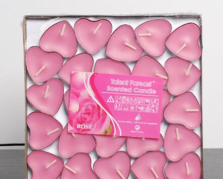 50pcs package Candle Favors Heart-shaped aromatherapy candles to propose romantic and creative wedding products tea wax WQ05