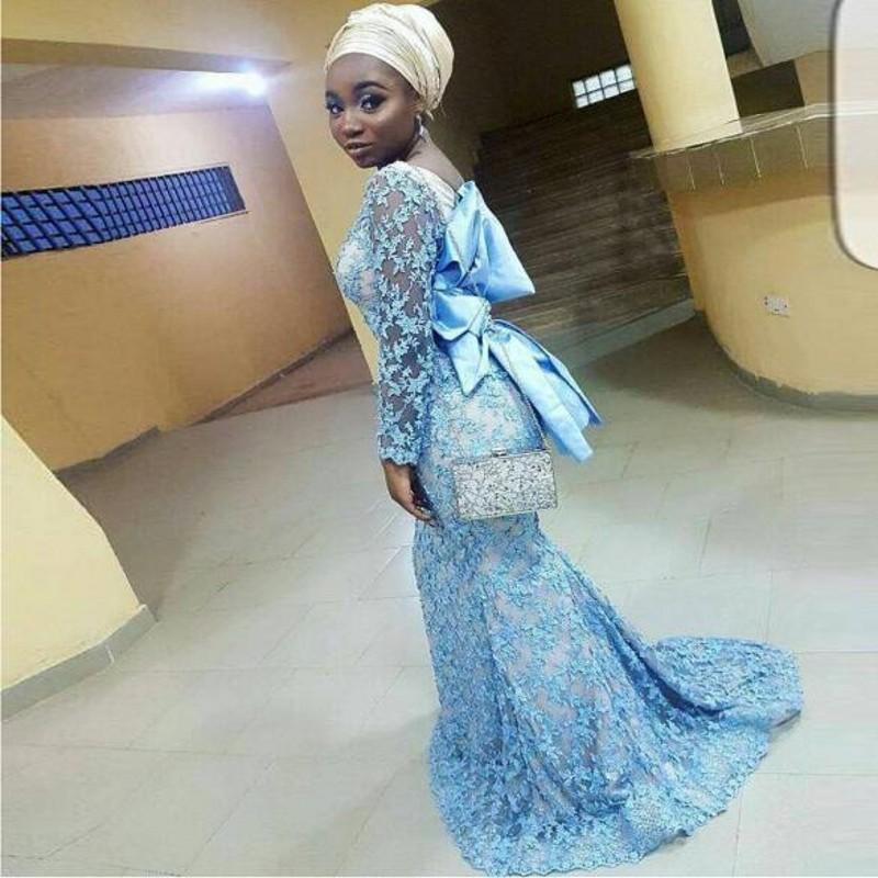 Ice Blue African Women Evening Dresses 2018 Lace Long Sleeve Mermaid Prom Dresses With Ribbon Bow On Back Floor Length Arabic Formal Wear, White
Ice Blue African Women Evening Dresses 2018 Lace Long Sleeve Mermaid Prom Dresses With Ribbon Bow On Back Floor Length Arabic Formal Wear, White