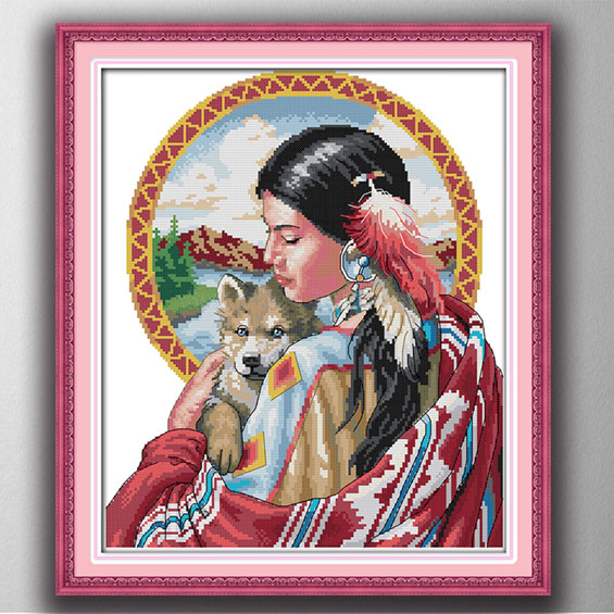 Indian girl woman and dog , paintng style Cross Stitch Needlework Sets Embroidery kits paintings counted printed on canvas DMC 14CT /11CT
Indian girl woman and dog , paintng style Cross Stitch Needlework Sets Embroidery kits paintings counted printed on canvas DMC 14CT /11CT