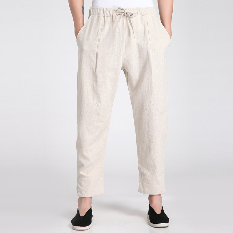 Wholesale- Chinese Men's Cotton Linen Pants 2017 New Style Elastic Waist Leisure Wu Shu Trousers S M L XL XXXL 2606-1, Black
Wholesale- Chinese Men's Cotton Linen Pants 2017 New Style Elastic Waist Leisure Wu Shu Trousers S M L XL XXXL 2606-1, Black
