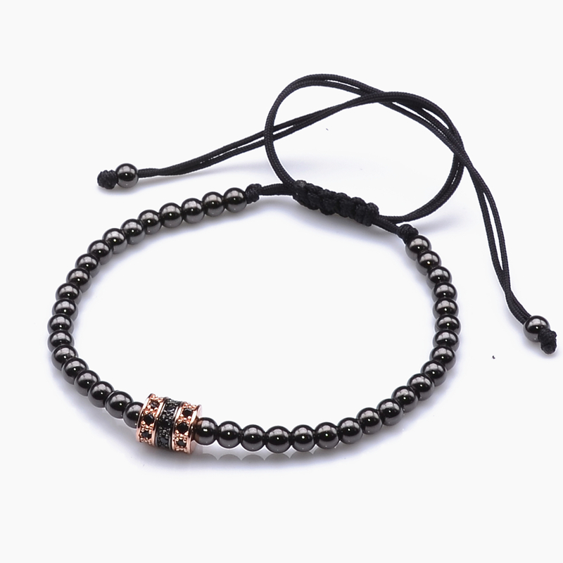 Cool Summer Zircon Bracelet Bangle Strands Bracelets for Women Gold Caps Micro Pave CZ beads twisted macrame Valentine Gift