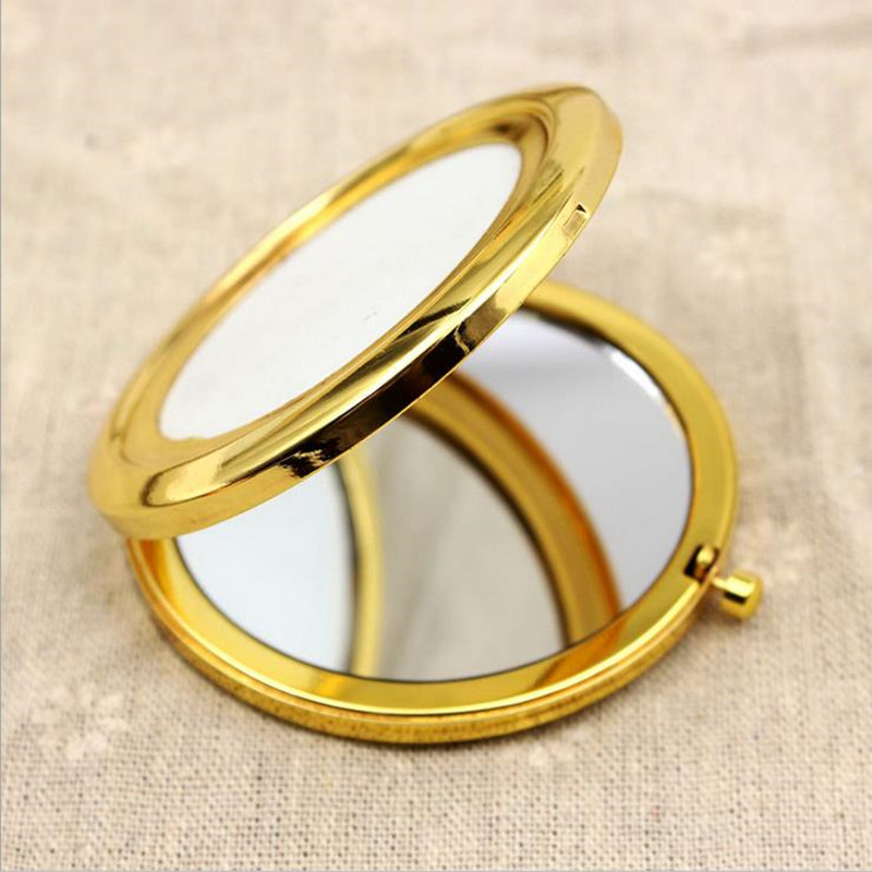 Free Shipping 70mm Pocket Compact Mirror favors Round Metal Silver Makeup Mirror Promotional Gift 200PCS/LOT F2017224