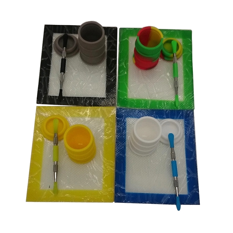 Silicone Dab Tool Kit Set With 14*11.5mm Silicone Wax Mat Dabber Tool 26ml Barrel Drum Oil Container Dry Herb jars FDA Approval
Silicone Dab Tool Kit Set With 14*11.5mm Silicone Wax Mat Dabber Tool 26ml Barrel Drum Oil Container Dry Herb jars FDA Approval